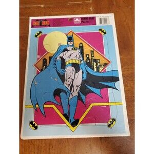 Batman Frame Tray Puzzle DC Comics by Golden Puzzles 1989 Vintage 12 Pieces